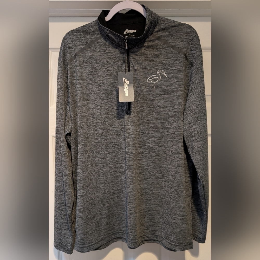 Paragon Plus NWT Womens Gray Moisture Wicking Long Sleeve 1/4 Zip 100% Polyester